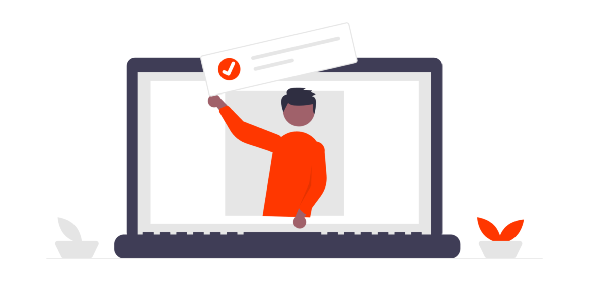 drawing of a man in a laptop screen bursting out of it